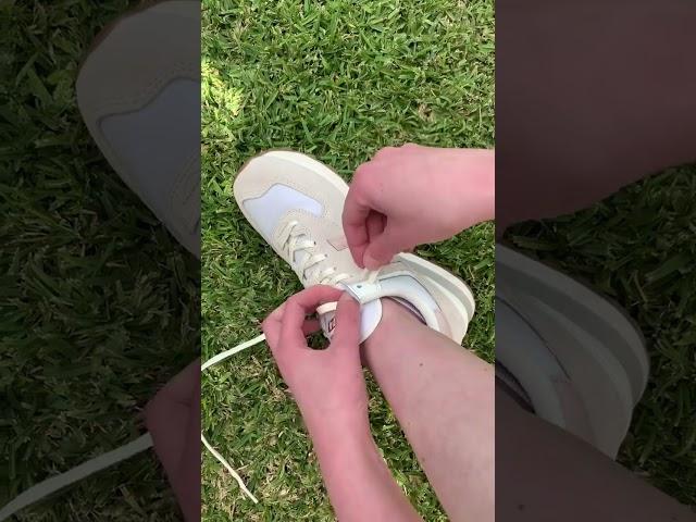 Quick shoelace hack to stop slipping heels!