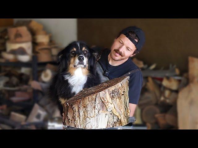 Woodturning - making a dog bowl for my dog!