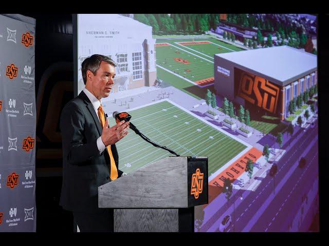 Oklahoma State Athletic Director Chad Weiberg talks about the  $325 million athletics master plan