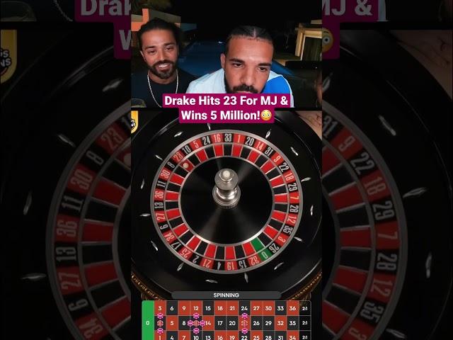 Drake Hits 23 On Roulette For MJ & Wins 5 Million! #drake #roulette #michaeljordan #casino #bigwin