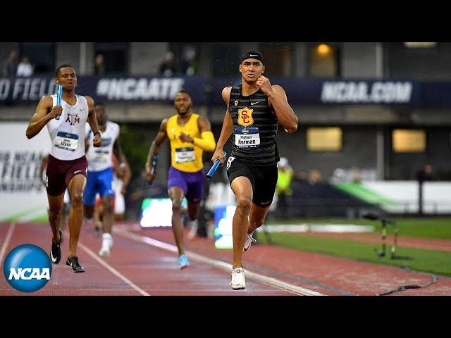 USC men's record-setting 4x400m relay in 2018 NCAA Championships