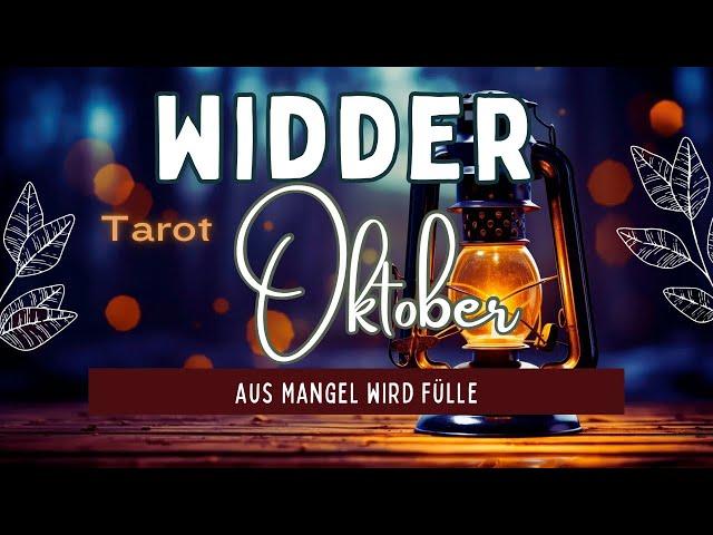 WIDDER - OKTOBER ️ Dein neuer Weg - Dankbarkeit für das was war