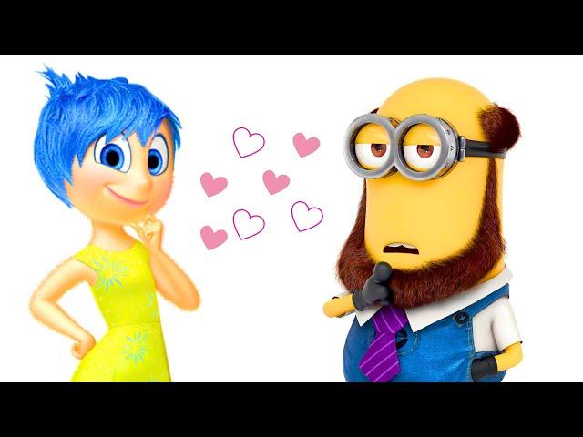 INSIDE OUT 2 CHARACTERS AND THEIR FAVORITE DESPICABLE ME 4 CHARACTERS !