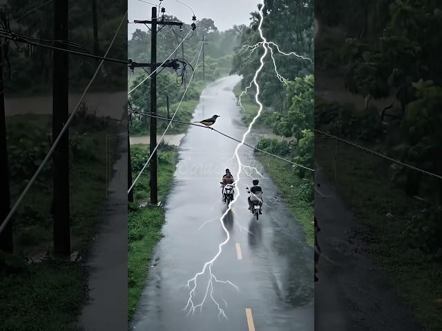 번개를 피하는 새#새#참새#번개