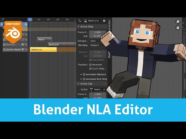 Learn Blender's NLA editor in 3 minutes | Blender 2.9 Animation Tutorial