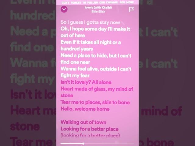 Billie Eilish, Khalid - lovely (Speed Up/Lyrics)
