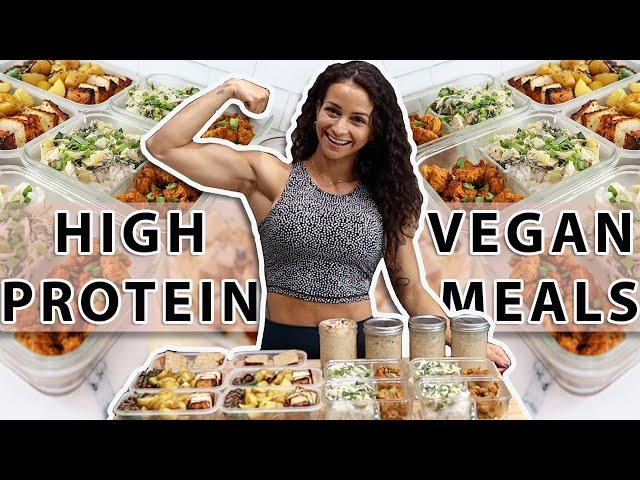 EASY High-Protein VEGAN Meal Prep | Cook With Me