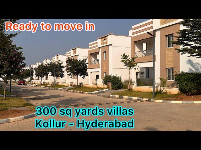 || 300 sq yards || 3 bhk villas for sale in gated community, Kollur , Hyderabad. 678 villa community