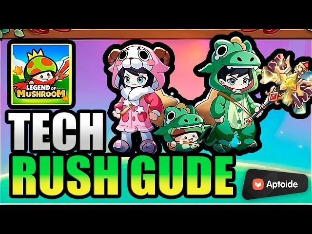 ▶️TECH RUSH! How to MAXIMIZE Your MINE OUTPUT | TECH UPGRADE GUIDE- Legend of Mushroom