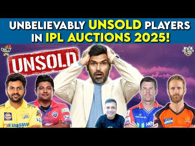 Unbelievably unsold players in IPL auctions 2025! | Cric It with Badri