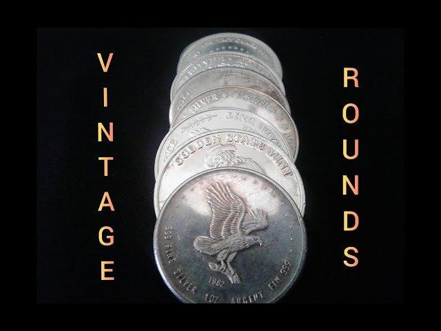 Vintage Silver Bullion Rounds.