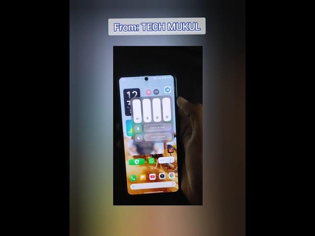 Control Center animations with new Volume Panel | POCO X6 Pro HyperOS 2  #shorts #hyperos2