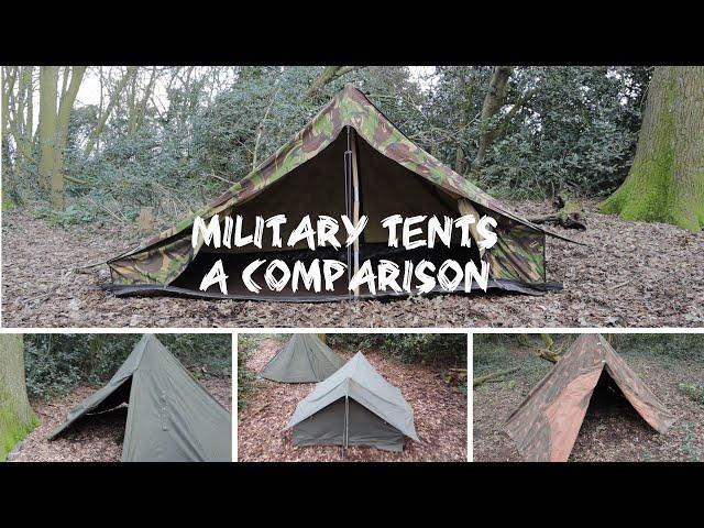 Military Tents, a Comparison | Dutch Army | Polish Lavvu | French F1 | Hungarian Zeltbahn