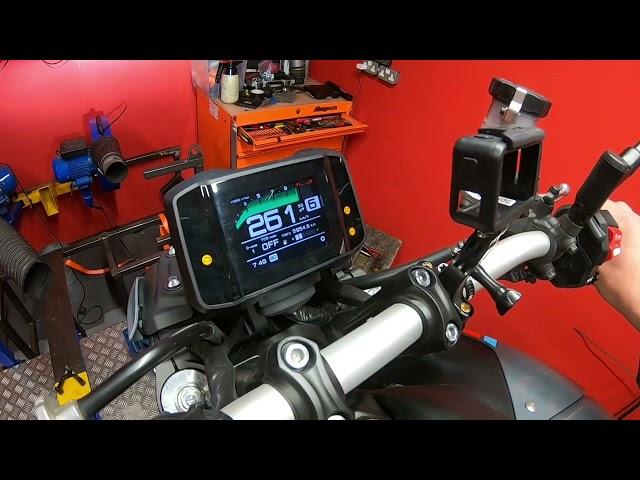 Custom ecu tuning on a euro 5 Yamaha Mt09 .