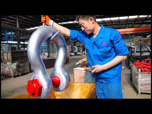 Giant Bow Shackle Forging Process！Large Rigging Factory！