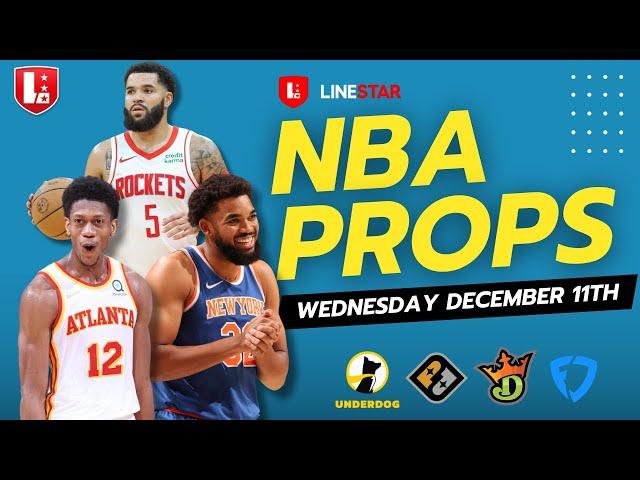 NBA Player Props 12/11 Underdog & PrizePicks | Best Bets NBA Wednesday December 11th