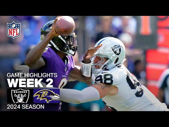 Las Vegas Raiders vs. Baltimore Ravens | 2024 Week 2 Game Highlights