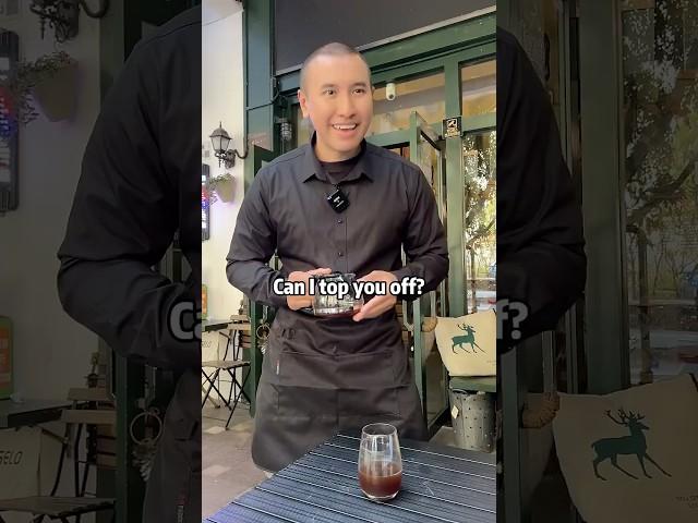 Restaurant English: What does "Top you off" mean? #english #learnenglish