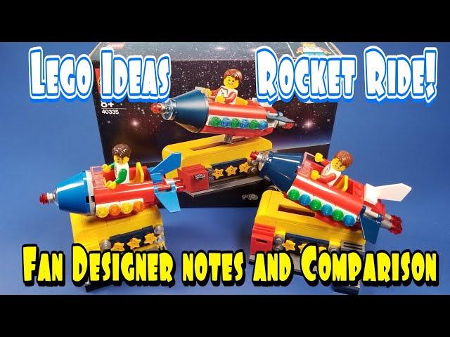 LEGO Ideas Space Rocket Ride 40335 Fan Designer Notes and Comparison Review