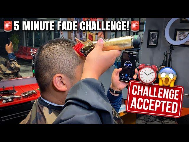 5 MINUTE FADE CHALLENGE! Called out by @concisethebarber