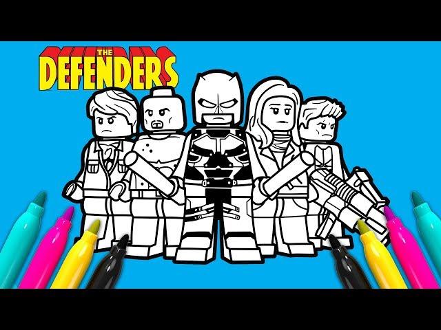 Marvel Defenders Coloring Page | LEGO Coloring Book