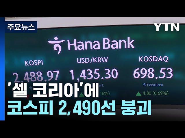 '셀 코리아'에 코스피 2,490선 붕괴...원달러 환율 한때 1,438원까지 / YTN