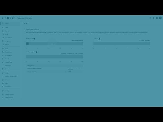 Qlik Cloud Analytics Standard - Administration and management