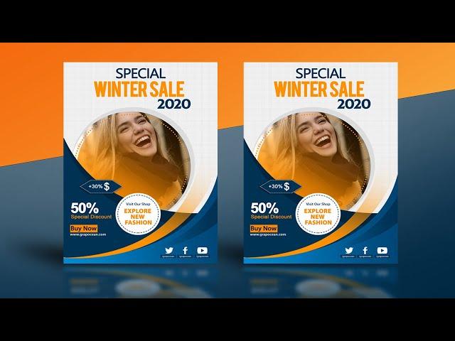 Creative Business Flyer Template Design In Photoshop - Adobe Photoshop Tutorial