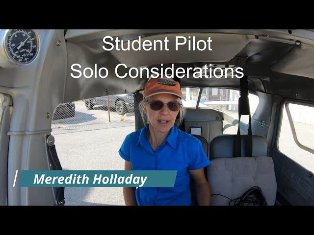 What I Expect Of A Solo Student Pilot