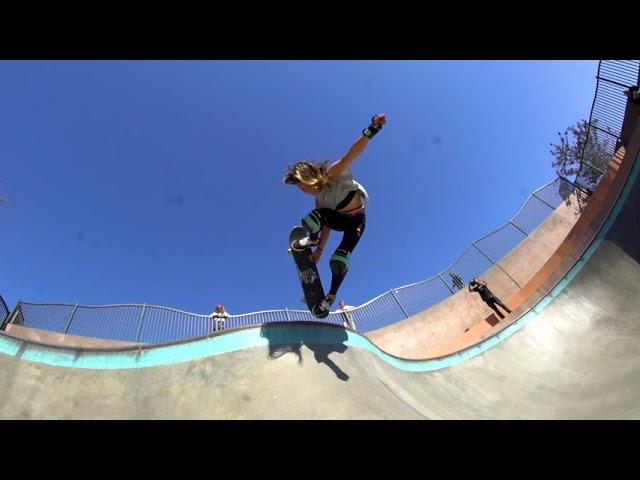 Sky Brown Follow Line at Poods Park with Tech Deck