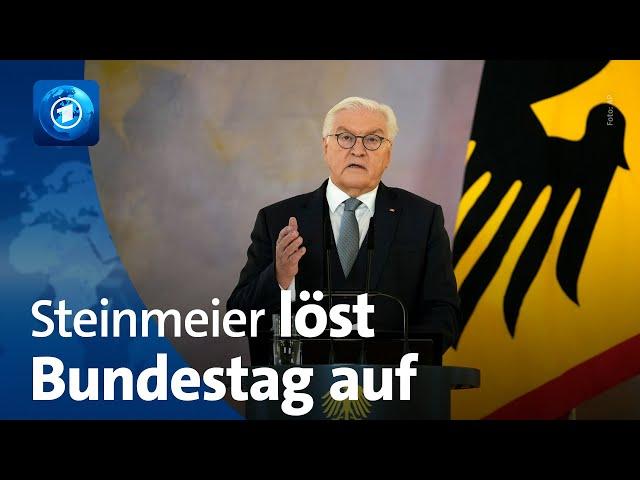 Steinmeier löst Bundestag auf – Weg für Neuwahl frei