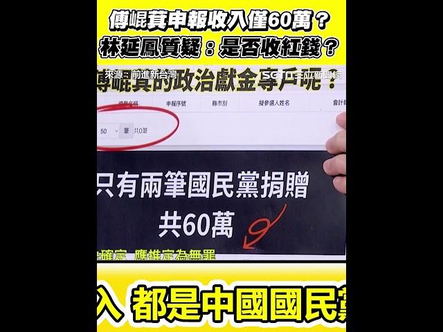 傅崐萁被爆申報收入僅60萬？遭質疑是否收紅錢？｜94要賺錢