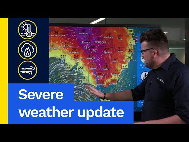 Severe Weather Update 25 December 2024: Damaging Winds & Extreme Fire Dangers for parts of SA & Vic