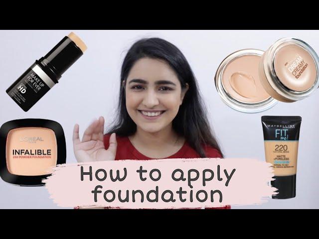 HOW TO APPLY FOUNDATION || learn makeup at home series part 3 || ANITA MALIK