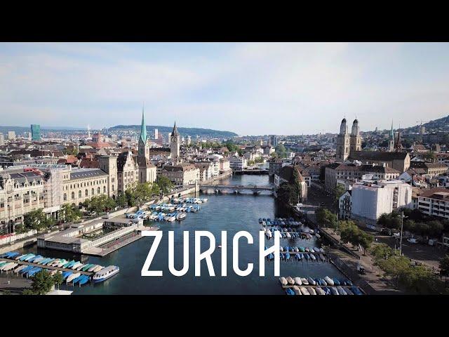 Zurich Switzerland - An Aerial View in 4K