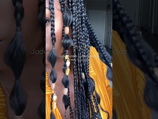 Jade/Bubble Goddess Braids Mini Tutorial Full Tutorial On My Channel “Nola Viva” #braids #hairstyle