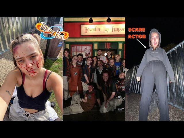 day in the life of a SCARE ACTOR at THORPE PARK || Stitches Opening Cast