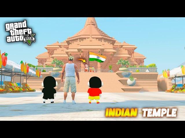 GTA 5 : Franklin & Shinchan Going Trip To Indian Temple
