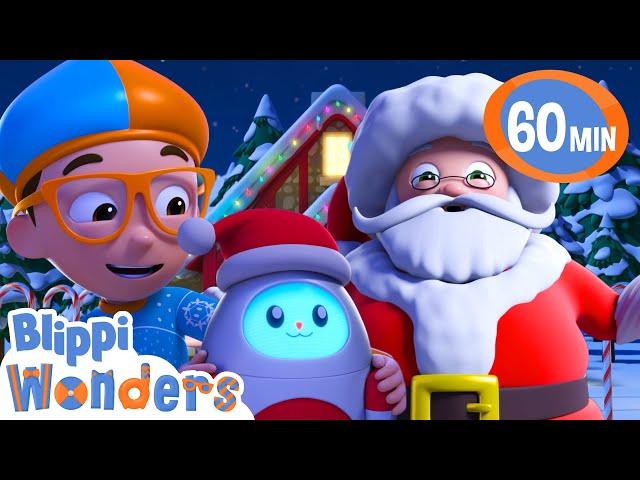 Blippi Meets Santa Clause! | Chrsitmas Special |  1 HOUR Blippi Wonders Educational Videos for Kids