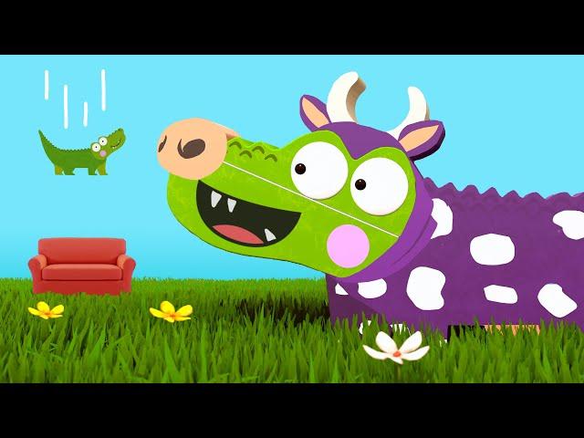 Purple Cow | Silly Crocodile Fairy Tales and Stories Just For Kids