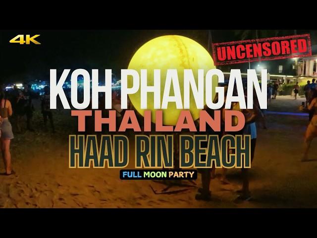 4k Full Moon Party Walking Tour Of Haad Rin Beach, Koh Phangan