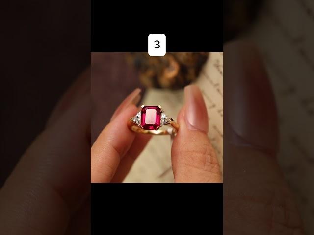 Which Ruby ring would you like to receive in Christmas? #engagementring#customdesign#lggjewelry#ring