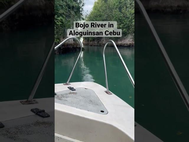 Riding on a glassboat in Bojo River at Aloguinsan Cebu