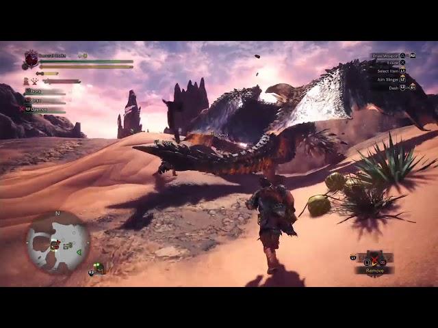 [Monster Hunter World Final Beta] - Four Idiots Vs A Deadly Badass Monster: A Film by Michael Bay