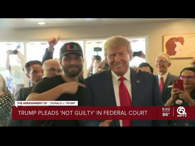 Trump enters not guilty plea, visits Miami restaurant after arraignment