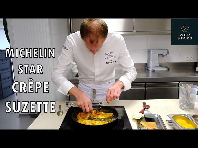 Crêpe Suzette with orange & Grand Marnier by Thijs Vervloet at 2 star restaurant Colette De Vijvers