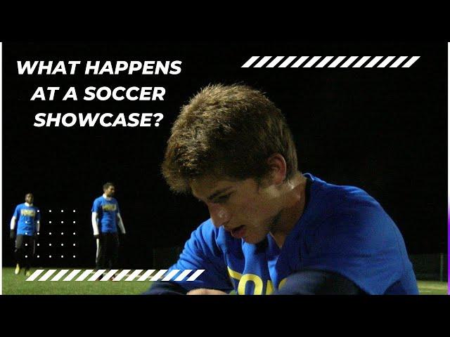 What happens at a soccer showcase?