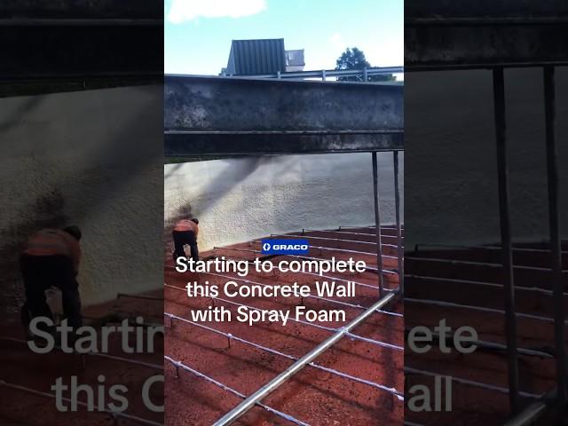 Starting to complete this Concrete Wall with Spray Foam