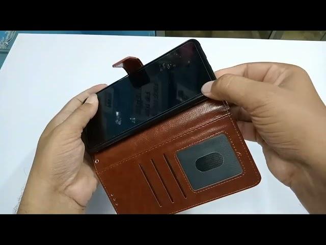 Samsung A13 Brown Leather Flip Cover.