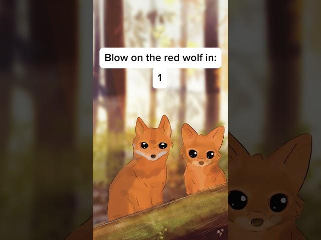 A breeze for the red wolf #redwolf #breathe #calming #animation